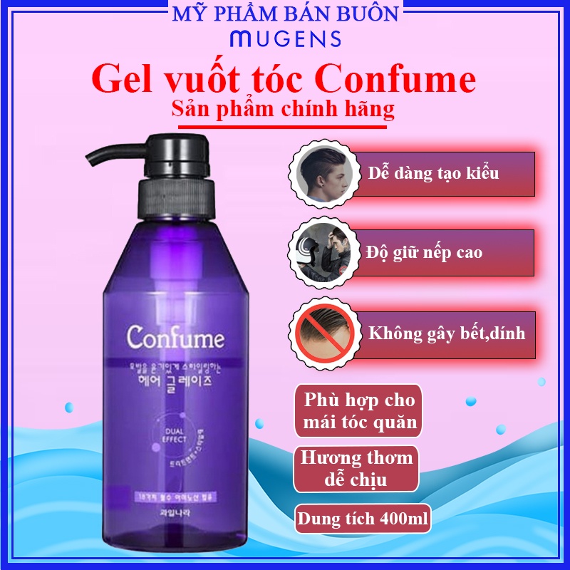 Gel dưỡng tạo kiểu cho tóc xoăn Confume 400ML Hàn Quốc chính hãng CT21