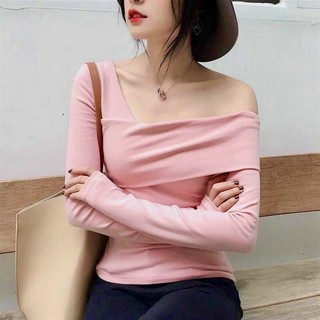 [ Hàng Hót ] Áo Kiểu Dài Tay Lệch Vai mới Về Siêu Hót