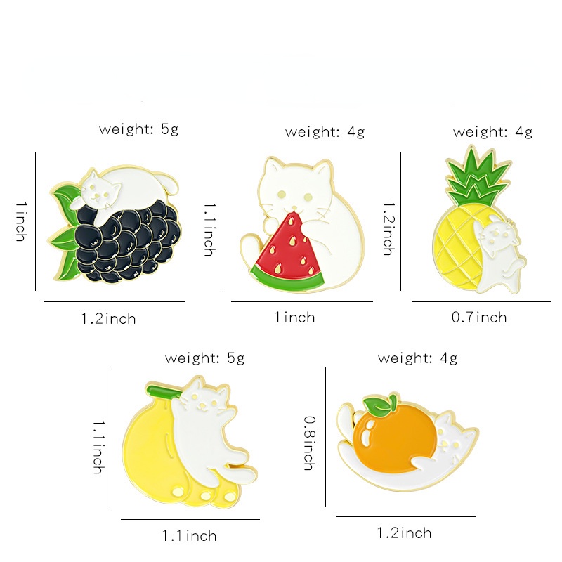 Ghim Cài Áo Hình Trái Cây Dễ Thương Cho Bé