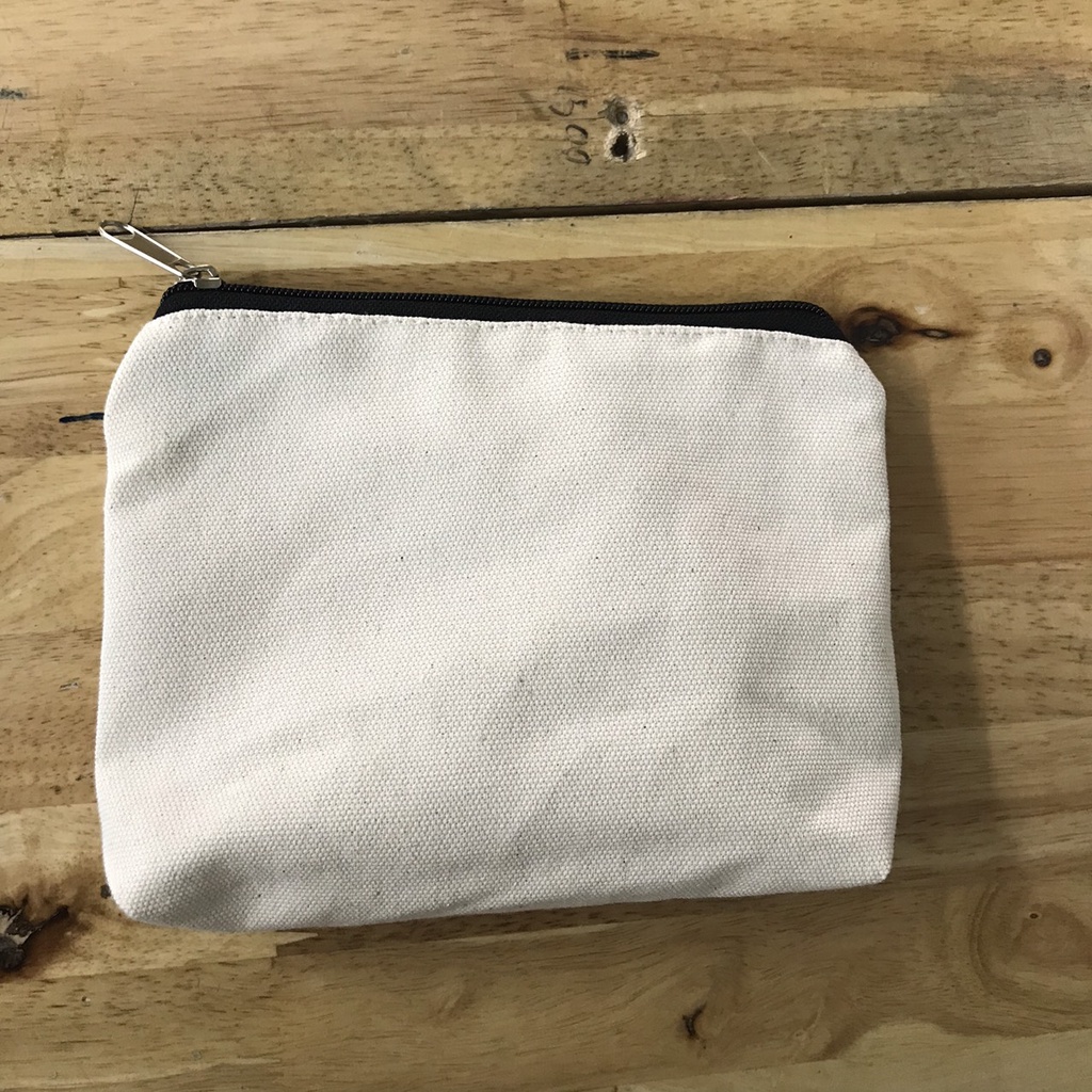 Túi bóp viết, canvas mộc vân điểm
