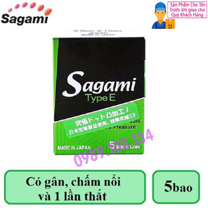[Bán sỉ] Bao cao su Sagami Xtreme Type E hộp 05 chiếc nhập khẩu nhật