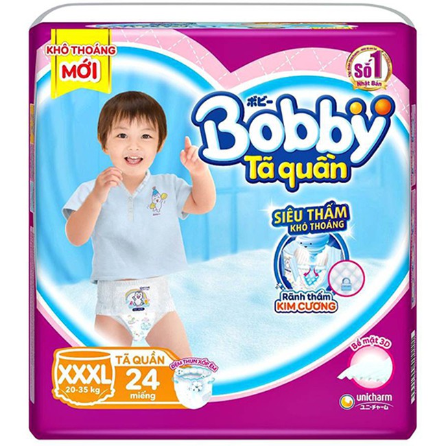 Tã quần BOBBY size XXXL (XXXL24, XXXL34)