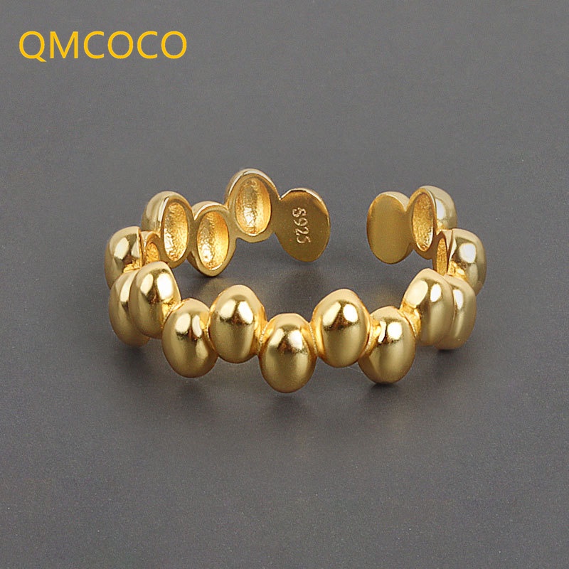 Nhẫn Hở Hình Oval Màu Bạc Điều Chỉnh Được Thiết Kế Đơn Giản Phong Cách INS Hàn Quốc Thích Hợp Làm Quà Tặng Cho Bạn Nữ