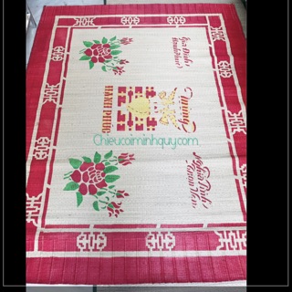 Chiếu cói 2m-2m2 in hoa cao cấp