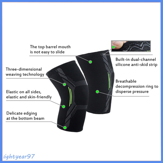 Đệm Bảo Vệ Đầu Gối Chống Trượt Co Giãn Hỗ Trợ Luyện Tập Thể Thao
