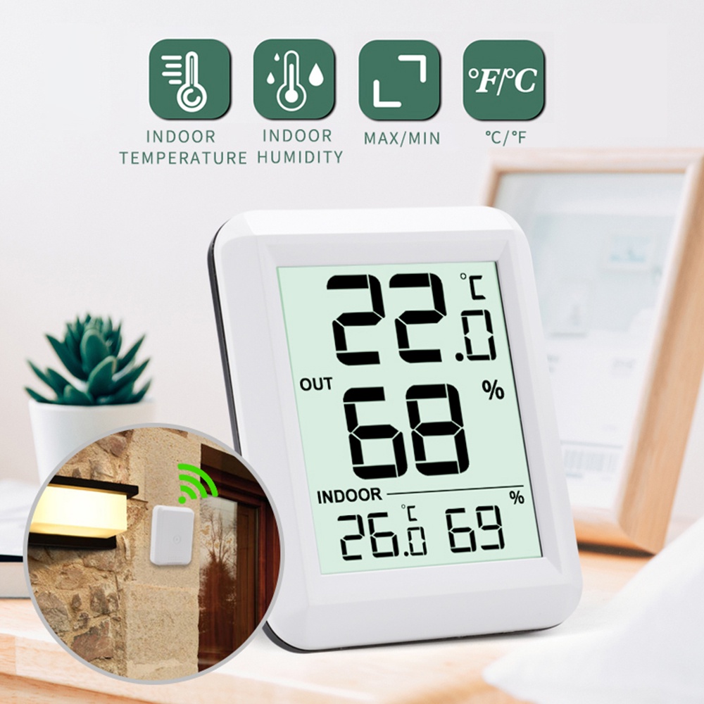 DIYMORE Đồng Hồ Đo Nhiệt Độ Và Độ Ẩm Không Dây Diy 433 MHz