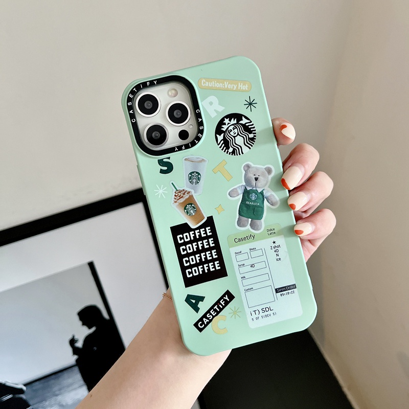Ốp điện thoại silicon họa tiết Starbuck thích hợp cho iPhone 7 8 Plus X XS XR 11 12 13 Pro Max
