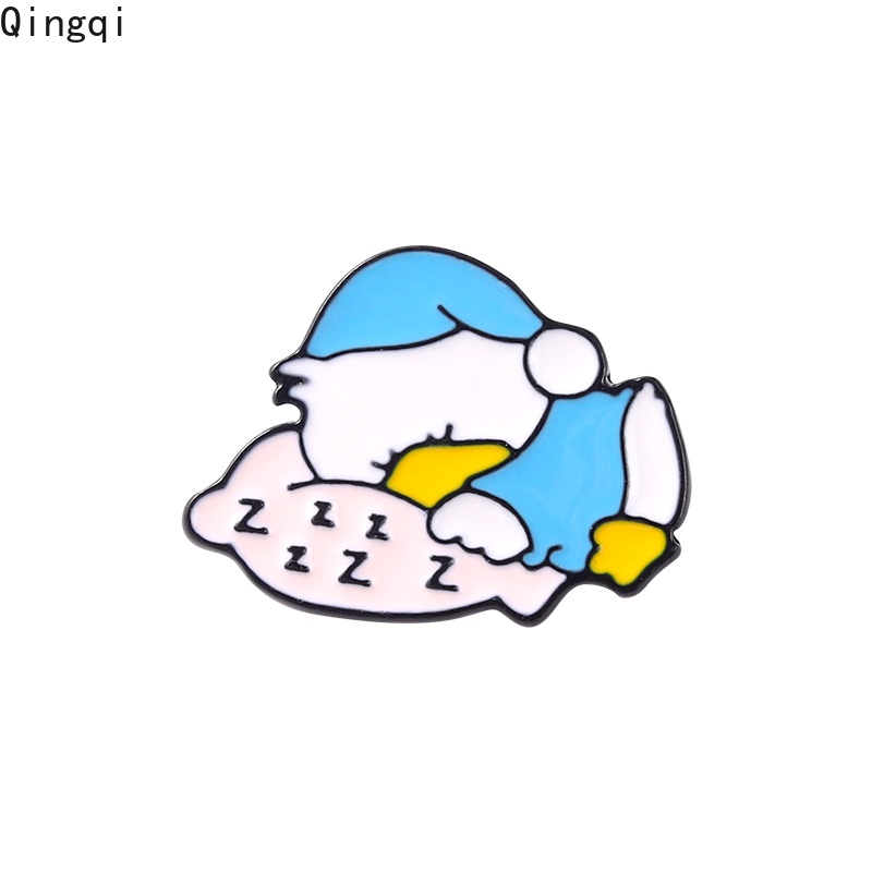 Ghim cài áo Miss Zoe hình chú vịt hoạt hình đang ngủ dễ thương cho nữ