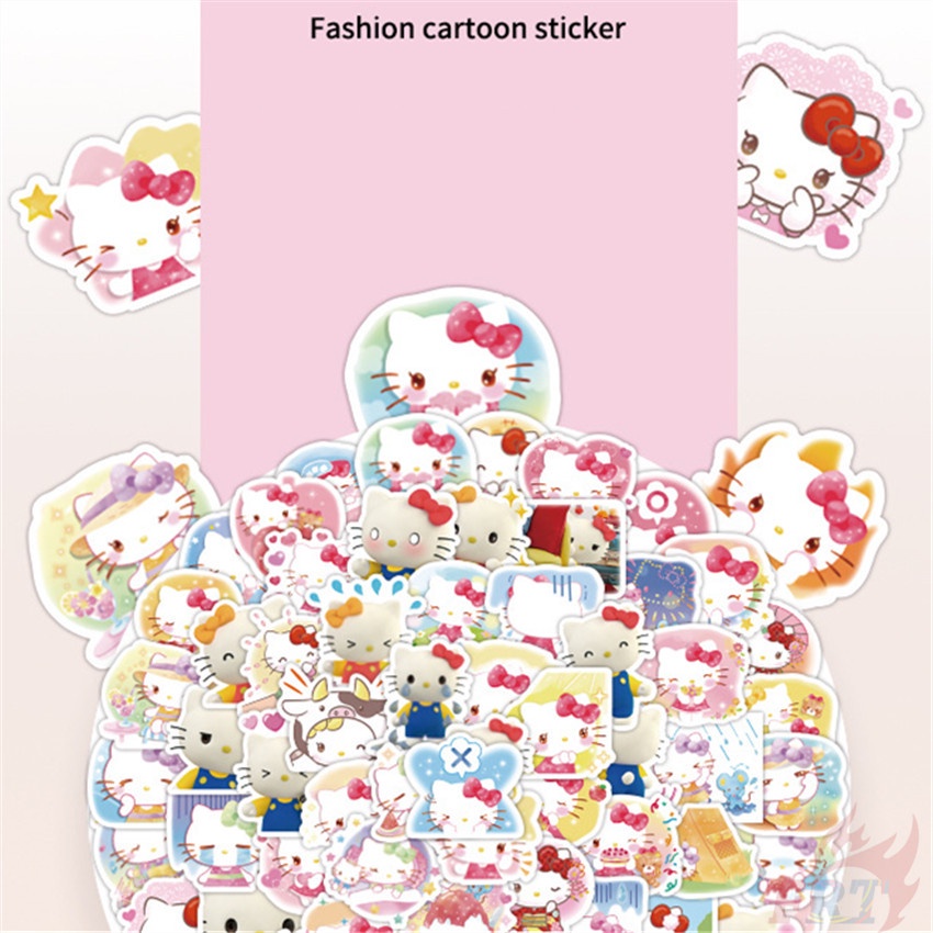 56 Cái / Bộ ☆ Hello Kitty. Hình Dán Sanrio ☆ Sticker Dán Tường Chống Thấm Nước Thời Trang