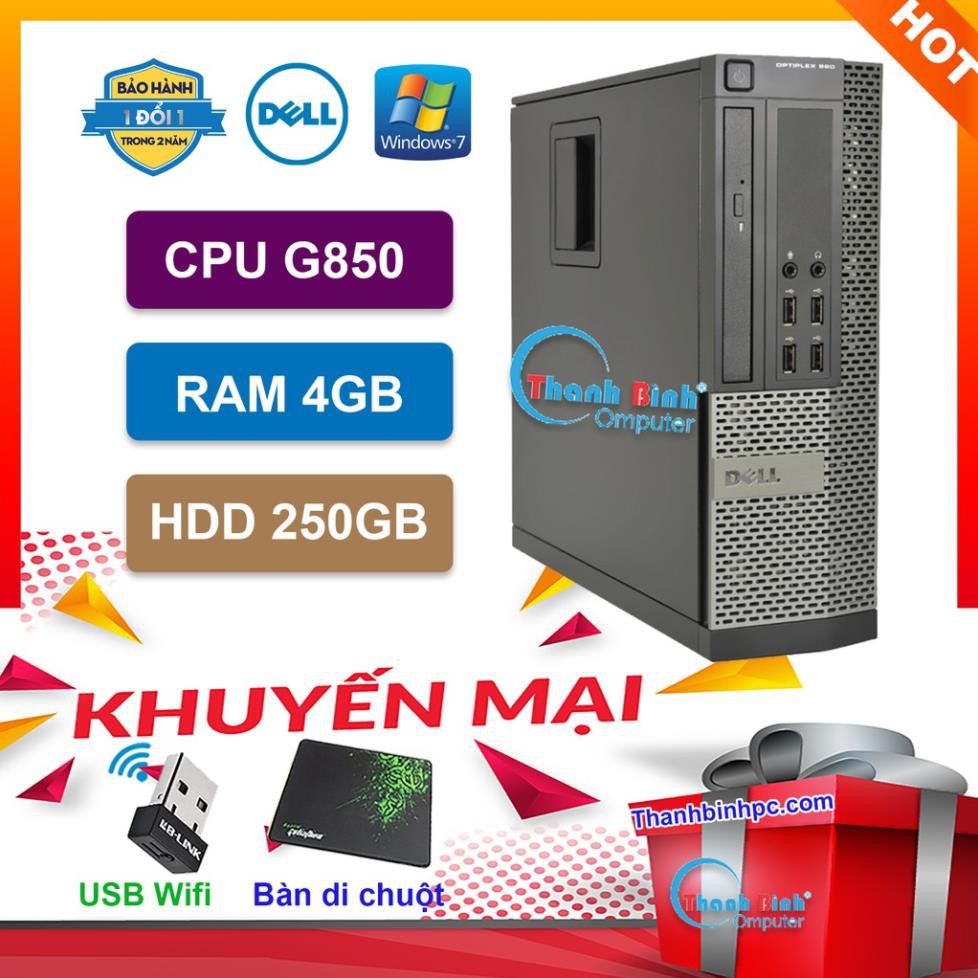 Cây Máy Tính Cũ 💝ThanhBinhPC💝 Máy Bộ Văn Phòng Giá Rẻ - Dell Optiplex 790/990 ( G850/4G/250G ) - Bảo Hành 12 Tháng.