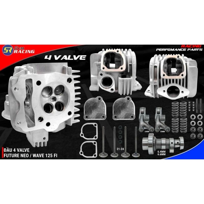 ĐẦU WAVE 125i supper head 4val