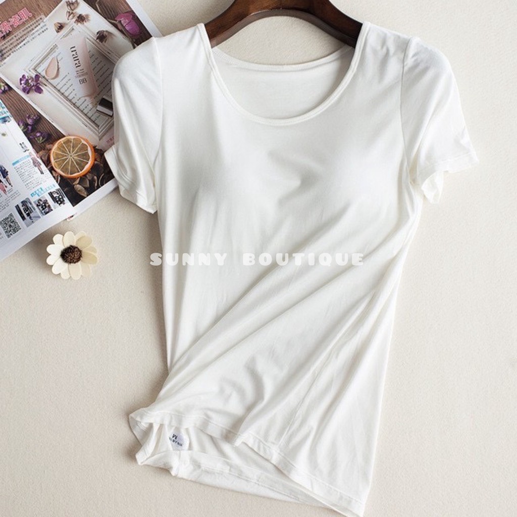 Áo Phông Nữ Có Mút Đệm Ngực💚FREESHIP💚Chất Vải Đẹp, Có 6 Màu