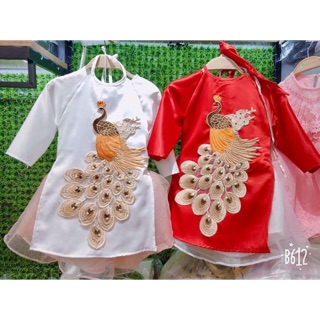 Áo dài tết cho bé gái size 8-14kg
