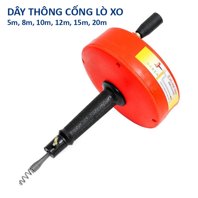 Dụng cụ thông cống, thoát nước cho: lavabo, ống cống, ống thoát nước mưa, phòng tắm 3M - 5M - 8M - 10M - BỬU NGHỆ THÀNH