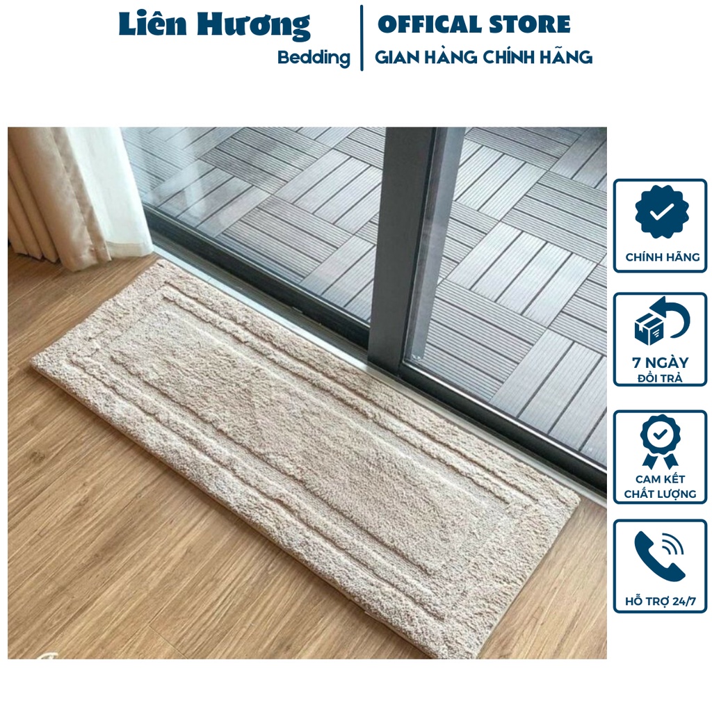 Thảm lông cừu lau chân để phòng khách, phòng ngủ, kích thước dài 45x1m2