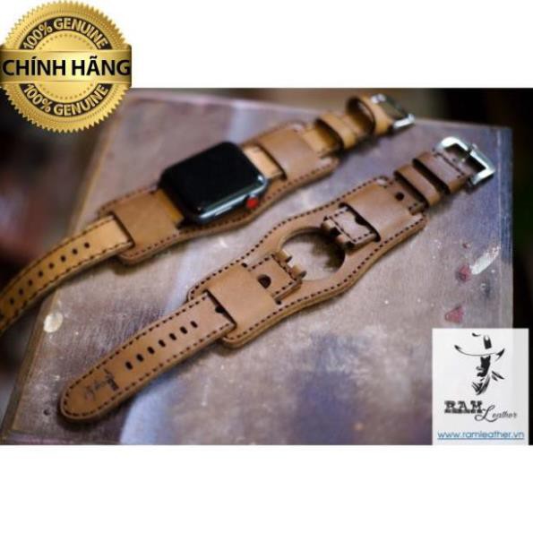 DÂY ĐÔNG HỒ DA BÒ THẬT RAM BUNDSTRAP B2+ PEBBLE VÀNG SỮA-CHÍNH HÃNG RAM LEATHER .