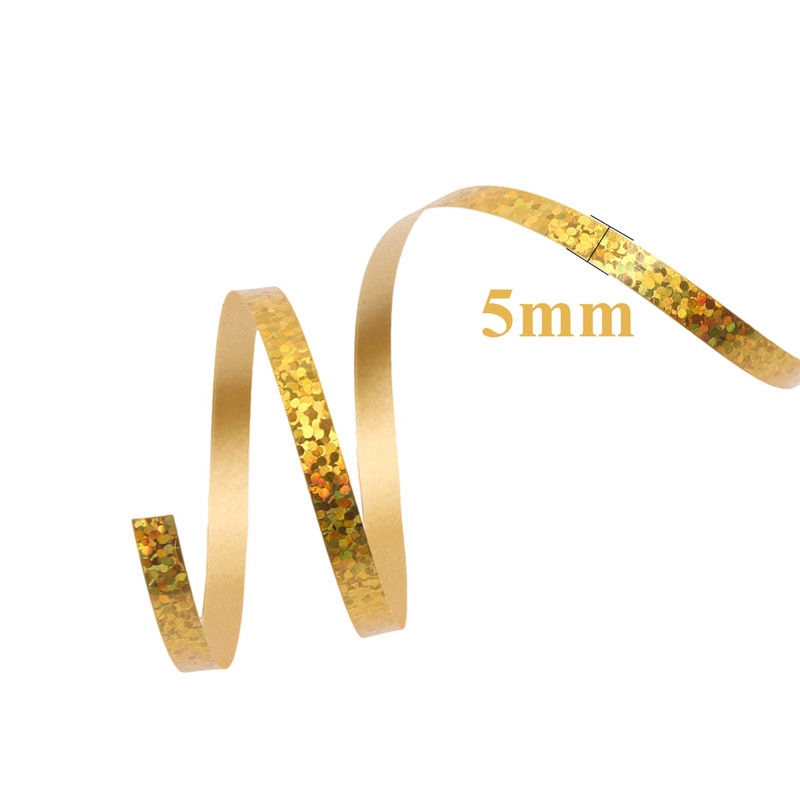 Bộ cuộn dây ruy băng + 10 bong bóng kim sa xinh xắn dành cho trang trí tiệc tùng (Có bán lẻ dây ruy băng)