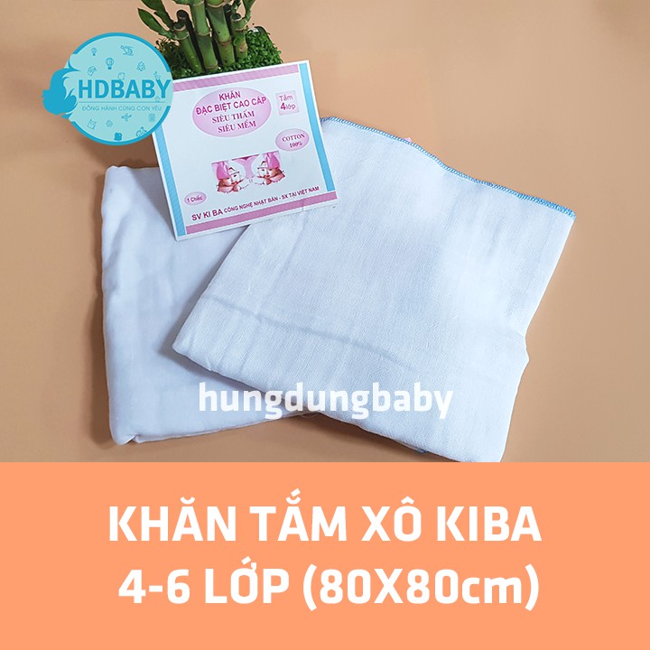 Khăn tắm xô 4 lớp kiba