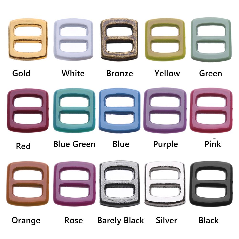 Set 10 Nút Khóa Dây Nịt Mini 5x6mm 15 Màu Chất Lượng Cao