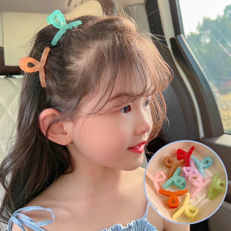 Kẹp mái tóc càng cua nhỏ 4.5cm xoắn màu sắc dễ thương K68