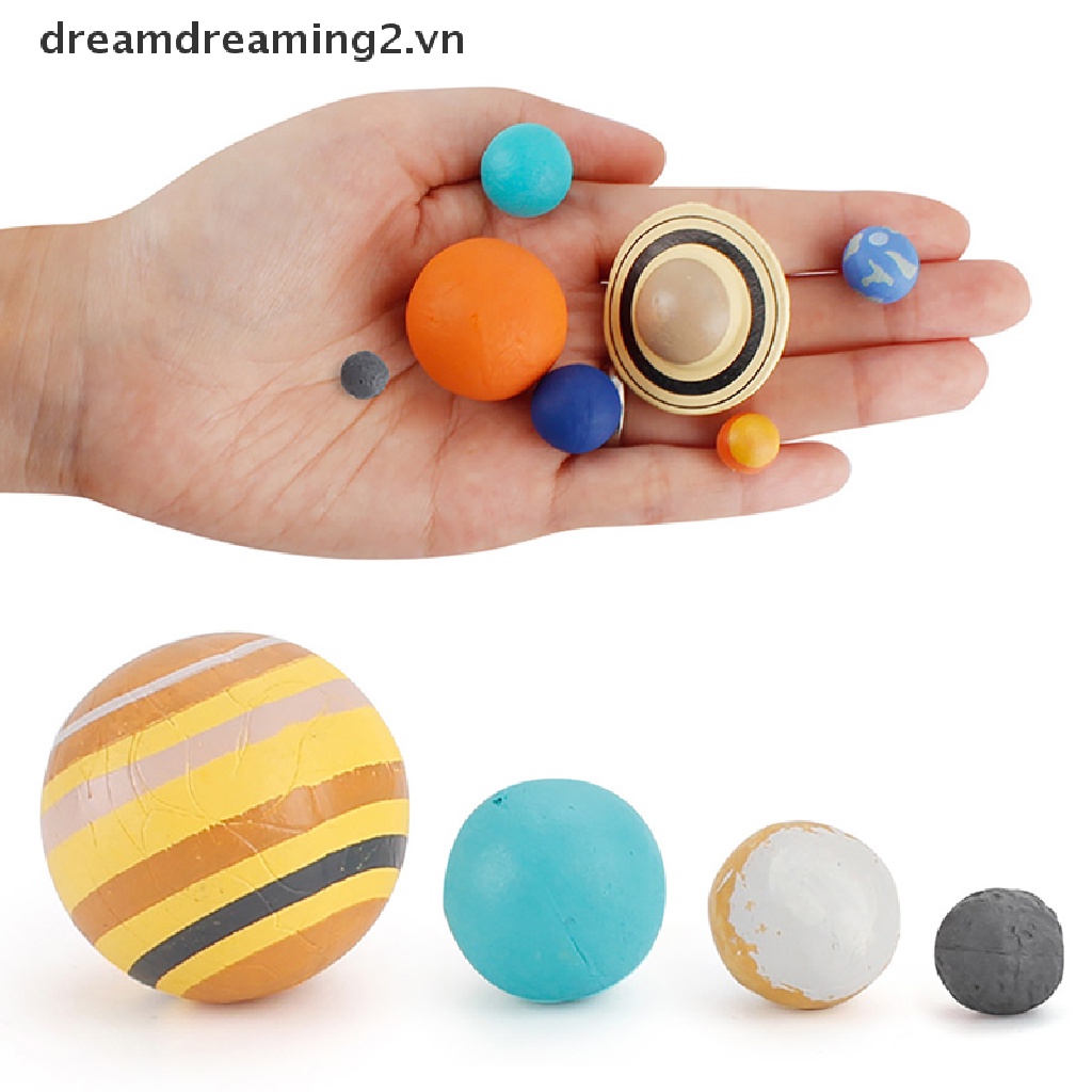 Bộ 9 Mô Hình Hệ Mặt Trời Bằng Nhựa Dùng Trang Trí