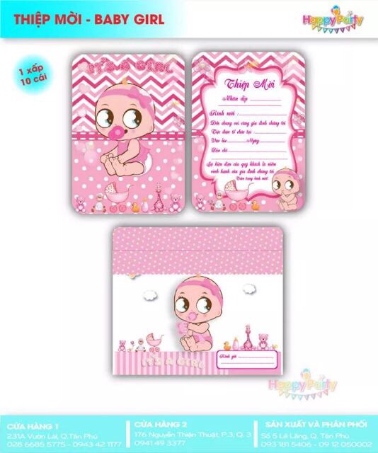 Thiệp sinh nhật cho bé gái