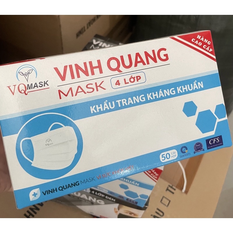 Khẩu trang kháng khuẩn 4 lớp trắng VINH QUANH Mask