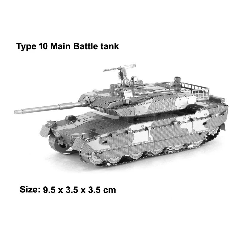Mô hình 3D kim loại lắp ráp xe tăng Type 10 Main Battle [ Chưa Lắp ]