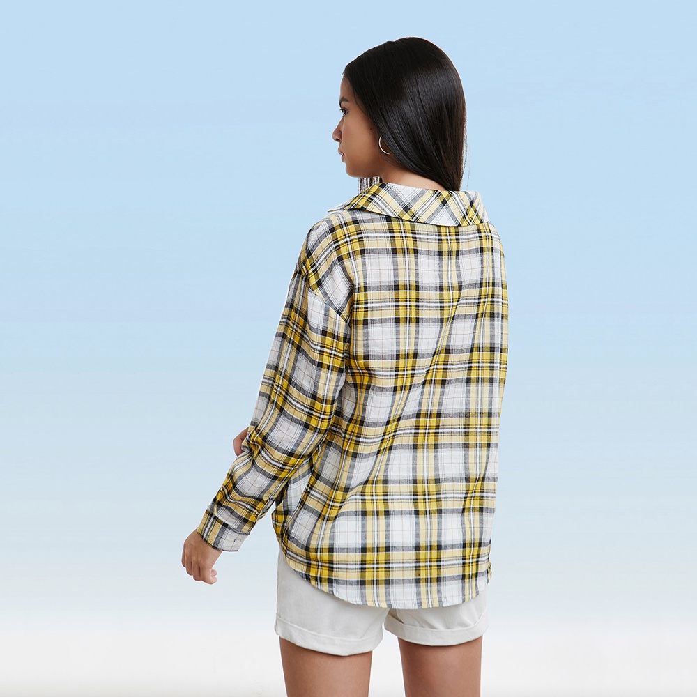 Ninomaxx Áo sơ mi Nữ tay dài chất liệu Poly cotton 2001021