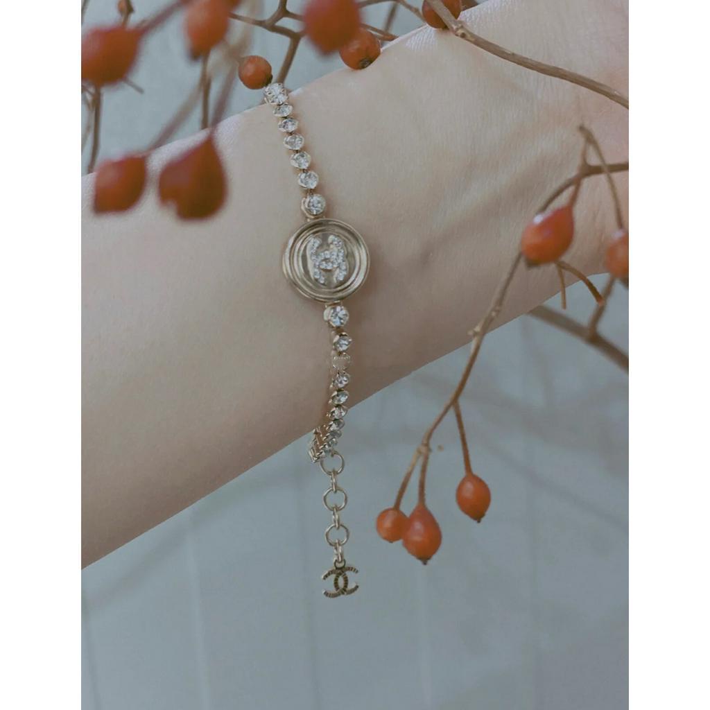 Vòng Cổ / Vòng Đeo Tay Bằng Đồng Thau Mặt Chữ C / C Phong Cách Vintage 2023