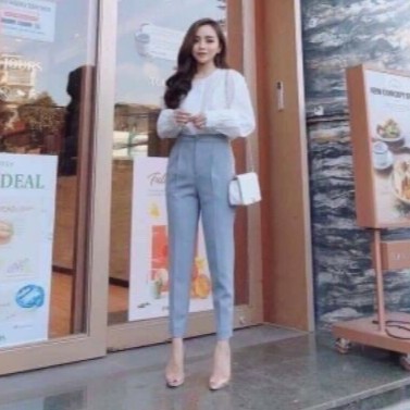 [ Mã FAMAYWA giảm 10K đơn 50K] Quần baggy quần tây nữ cao cấp cúc bọc 2 li nhiều màu vải tuyết mưa hàng đủ size | BigBuy360 - bigbuy360.vn