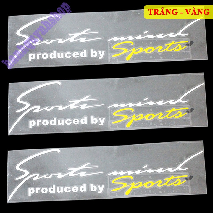 Decal Sport Mind Dán Nắp Capo Ô Tô Xe Hơi Dài 32cm