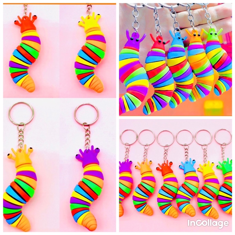 Móc Khoá Hình Con Sâu 7 màu