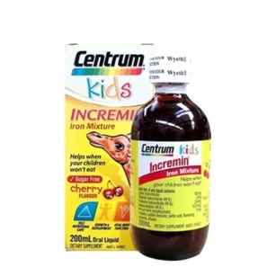 SIRO CHO TRẺ BIẾNG ĂN CENTRUM KIDS HƯƠNG CHERRY ÚC 200ML(mẫu mới)