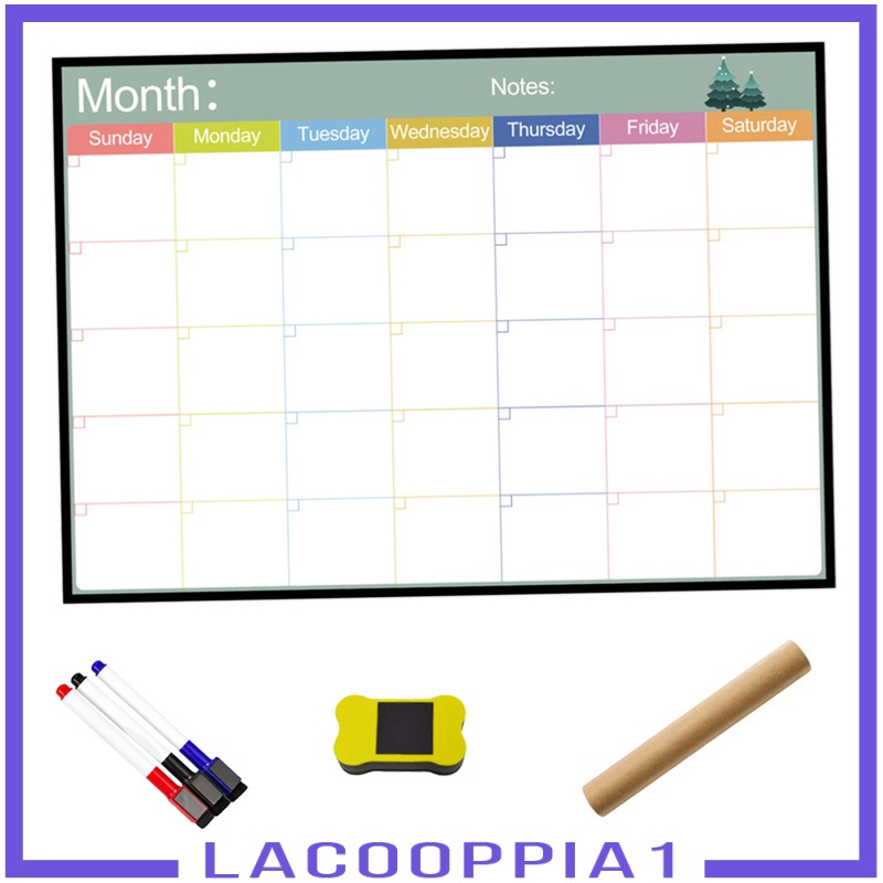 Lịch Nhắc Nhở Hàng Tuần [Lacooppia1] Bảng Trắng Từ Tính Mềm Mại