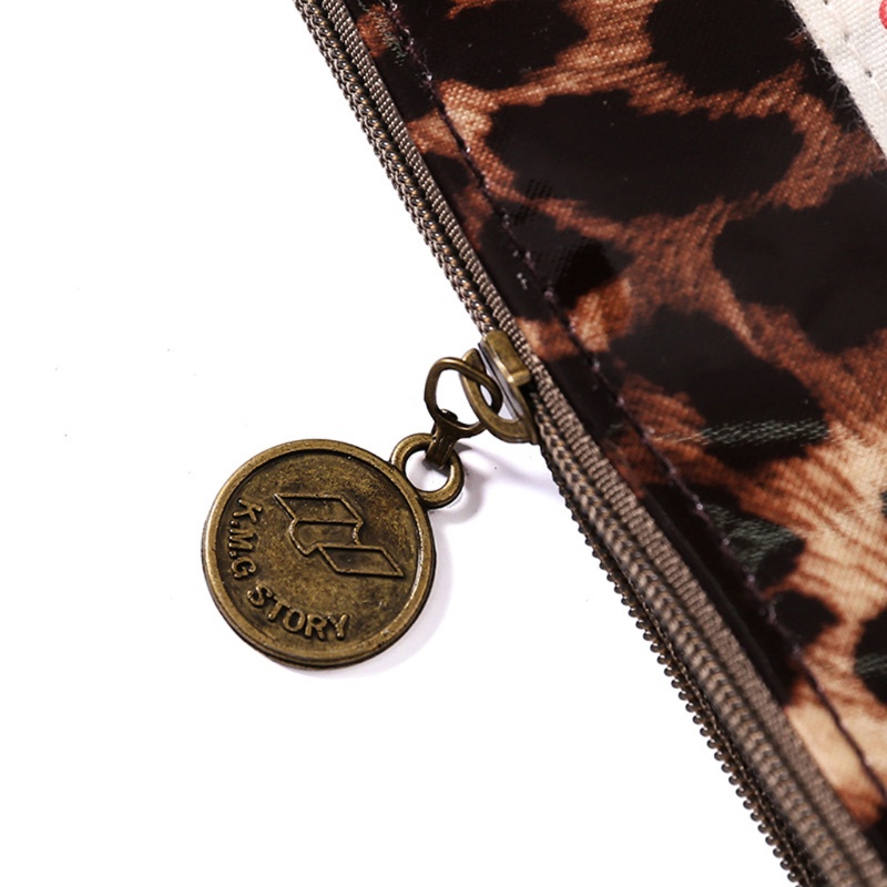 Youyo Túi Đựng Mỹ Phẩm / Đồ Trang Điểm / Tiền Xu Đa Năng Họa Tiết Da Báo Dành Cho