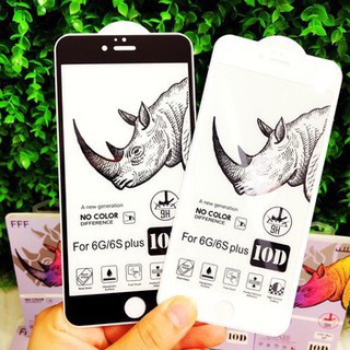 [RẺ VÔ ĐỊCH] Kính Cường lực 10D Tê giác Full màn Cho Iphone 6/6S/6PLUS/6SPLUS Siêu Hót.