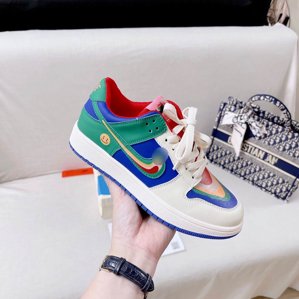 Giày thể thao Ni.ke couple bảy màu, giày sneaker cầu vồng siêu hót hít đủ size nữ