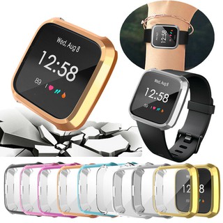 Replacement For Fitbit Versa Lite Watch TPU Full Screen Protector Protect Frame Case Cover