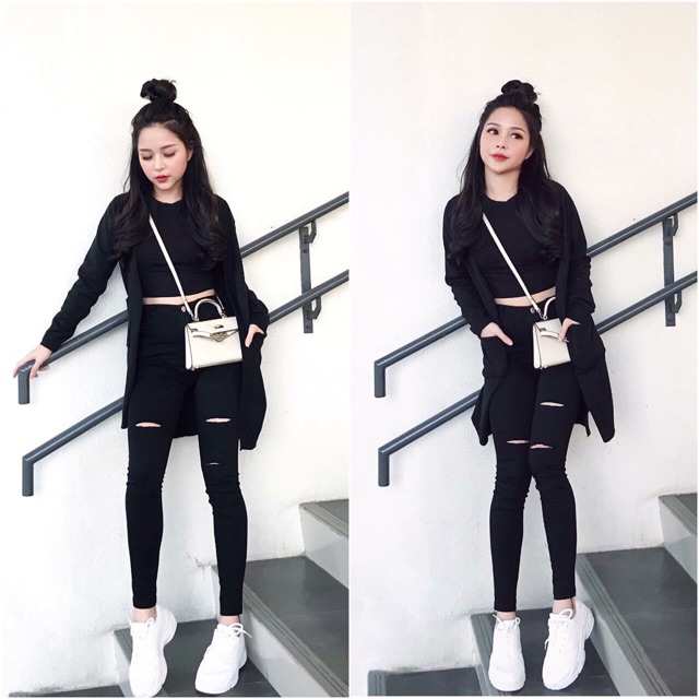 Quần tregging rách gối 1, rách gối 2 và trơn sz sml | BigBuy360 - bigbuy360.vn