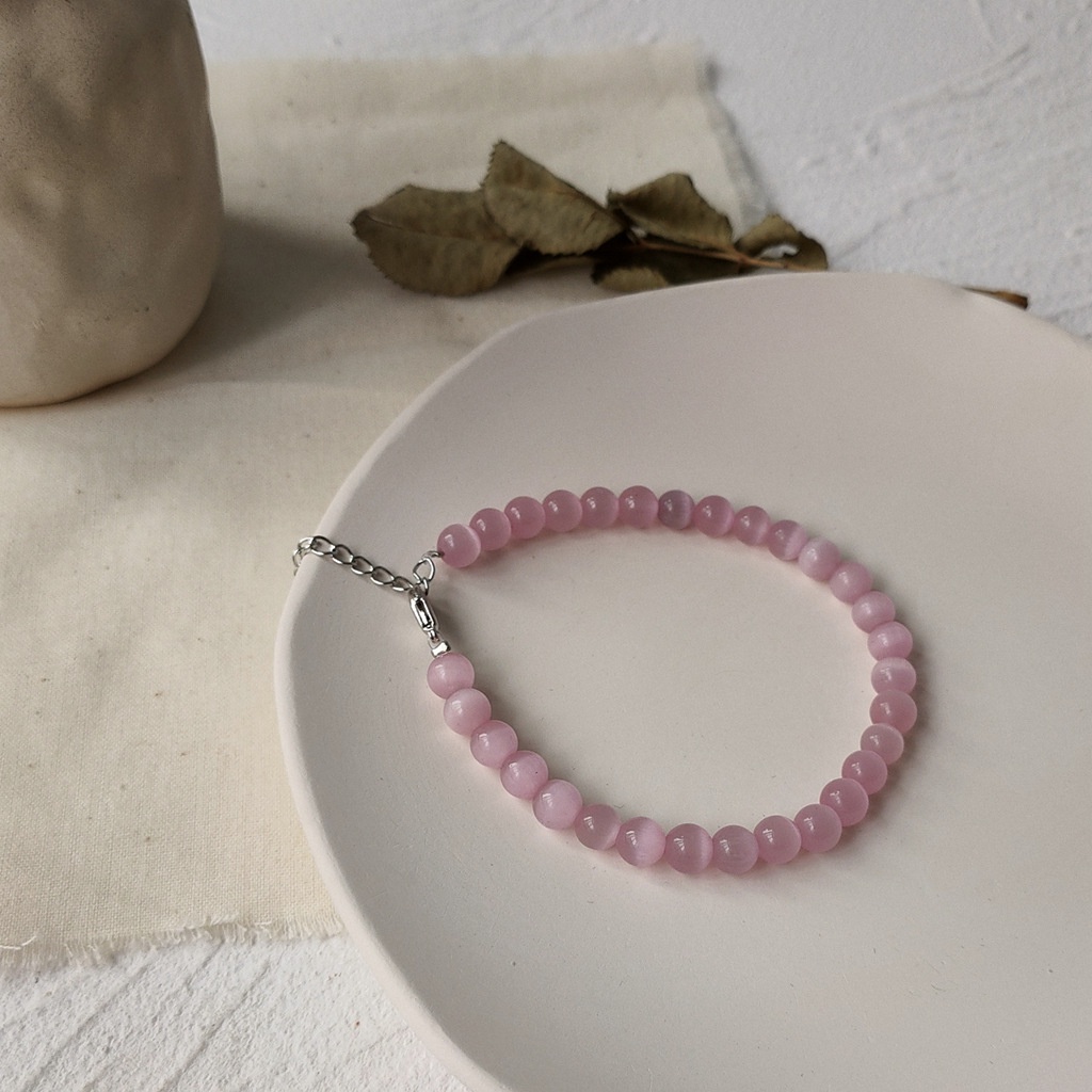 Vòng đeo tay Nữ Thiết kế ban đầu Thiết kế ban đầu Nữ tính Màu Hồng Trắng Đơn giản Làm bằng tay đẹp VT-113