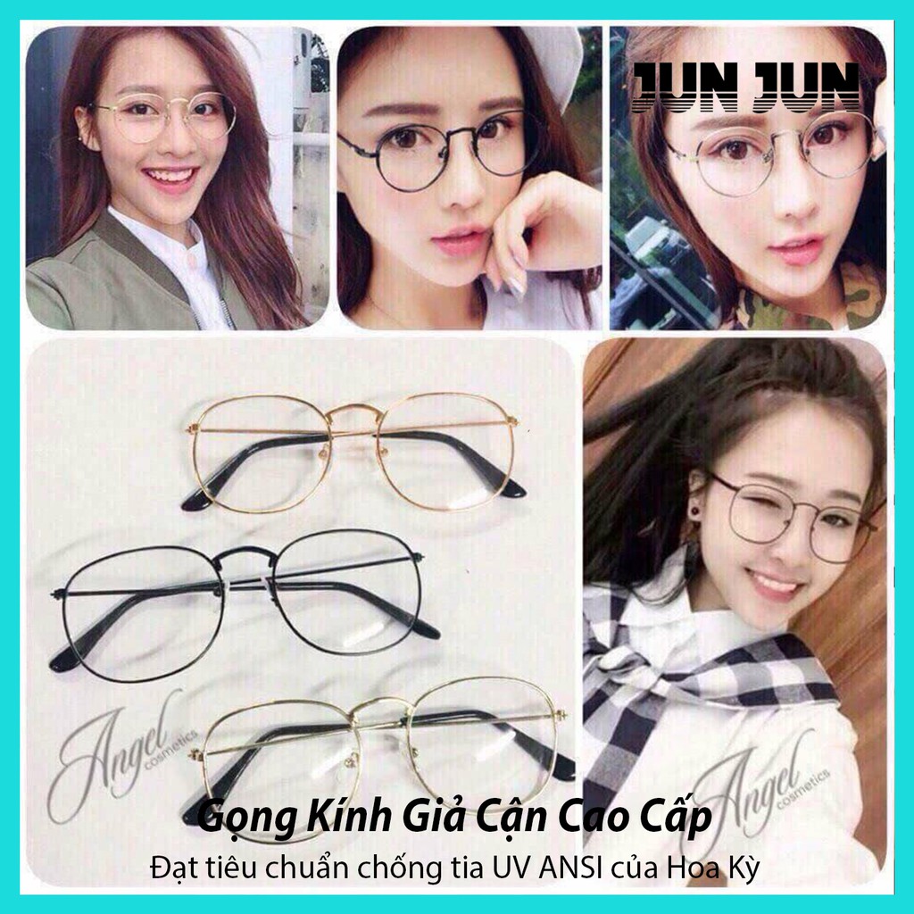 Gọng kính giả cận nam nữ cao cấp Hàn Quốc kiểu dáng Nobita - Kính cận tròn không độ mẫu đẹp lạ