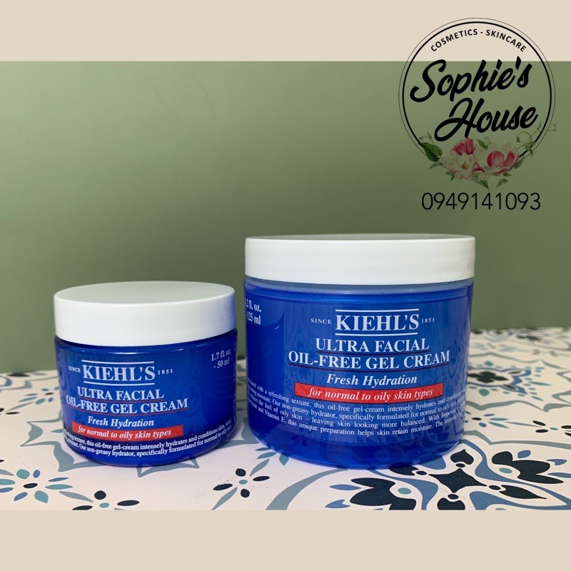 [Mã 252FMCGSALE giảm 8% đơn 500K] Kem dưỡng cấp ẩm dành cho da dầu - Kiehls Ultra Facial Oil Free Gel Cream