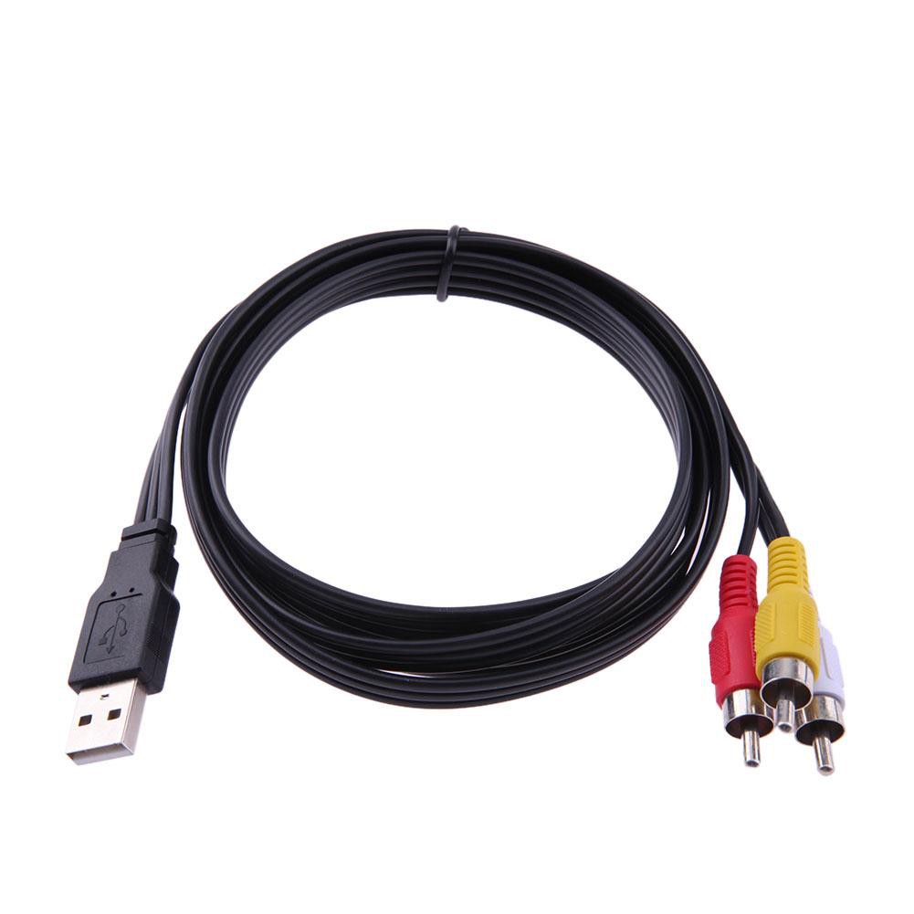 Dây cáp chuyển đổi 3 đầu RCA AV A/V TV sang usb