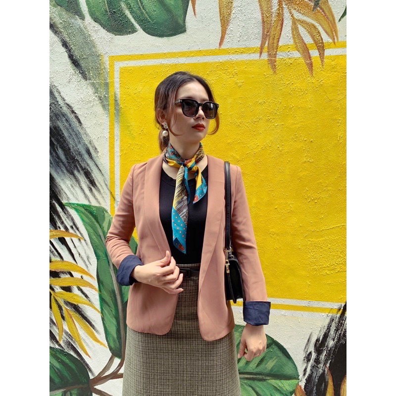 [Si tuyển] Áo Blazer Korea màu nâu đất