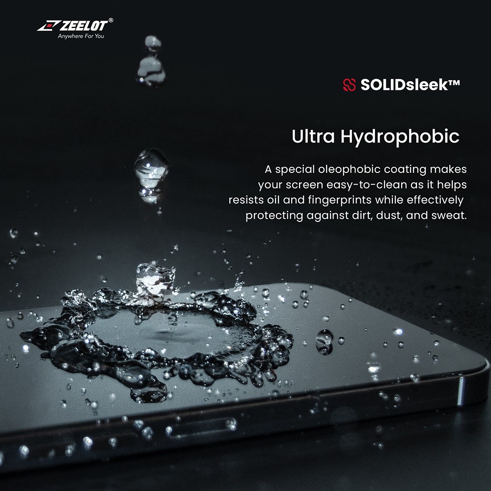 Kính Cường Lực Zeelot Solidsleek™ Cho iPhone 13/ 13 Mini/ 13 Pro/ 13 Pro Max - Hàng Chính Hãng