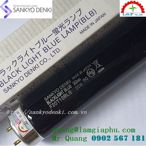 Đèn tia cực tím xanh đen UV Sankyo Denki F20T10BLB - 20W, 60cm