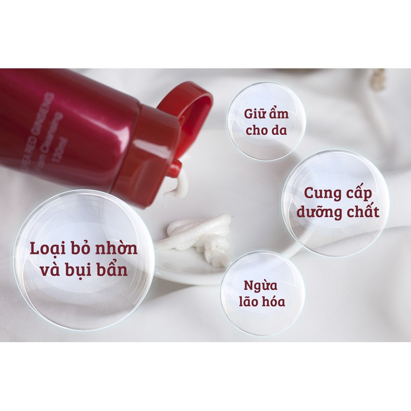 SỮA RỬA MẶT HỒNG SÂM KOREA RED GINSENG FOAM CLEANSING MY GOLD