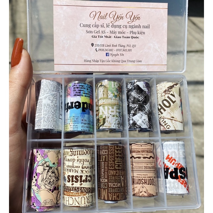 Set foil trang trí móng