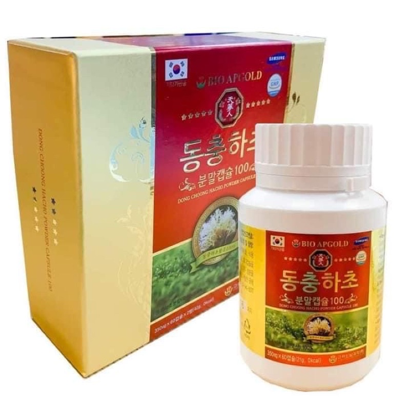 Viên đông trùng hạ thảo Bio Hàn Quốc Hộp 2 lọ 120 viên